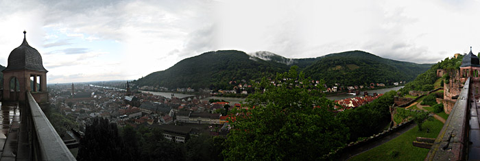 Blick auf Heidelberg; Bild größerklickbar